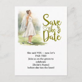 Golf Bachelorette Woman Golfer Is Golfing Postcard ポストカード