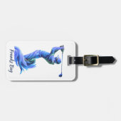 Golf Bag, Silhouette, blau, grün, dein Name ラゲッジタグ (正面横)