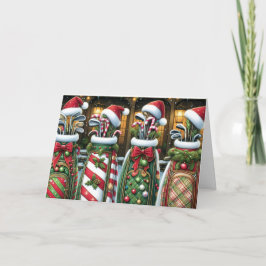 Golf Bags Christmas Holiday Card シーズンカード