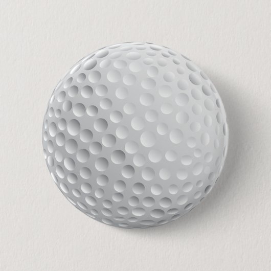 golf_Ball2ホワイトゴルフボールスポーツグラフィックベクトル 缶バッジ (正面)