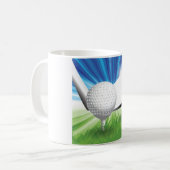 Golf Ball and Tee Mug コーヒーマグカップ (正面左)