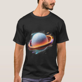 Golf Ball As Saturn Planet，スポーティ素晴らしデザイン Tシャツ