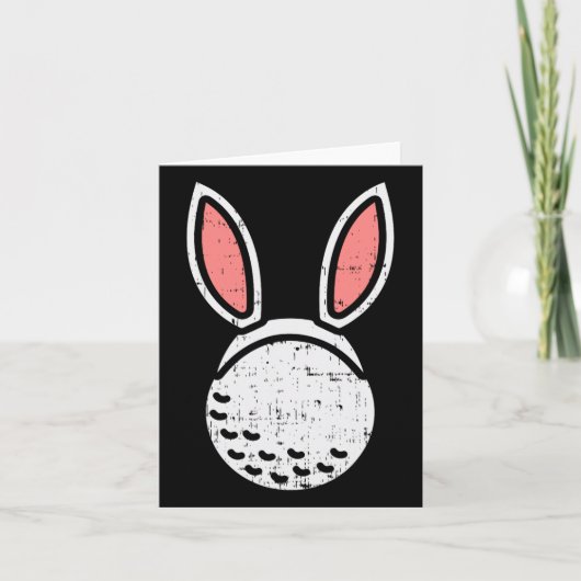 Golf Ball Bunny Ears Funny Golfing Easter Golfer G カード (正面)