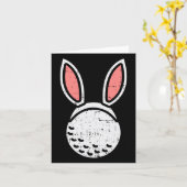 Golf Ball Bunny Ears Funny Golfing Easter Golfer G カード (黄色い花)