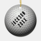 Golf Ball Christmas セラミックオーナメント (正面)