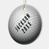 Golf Ball Christmas セラミックオーナメント (左)
