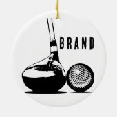 Golf Ball Christmas セラミックオーナメント (裏面)