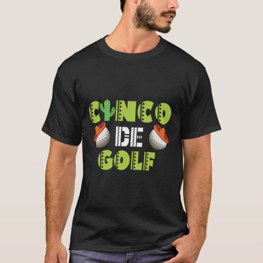 GOLF Ball Cinco De Mayoシャツ – ソンブレロサボモ Tシャツ (正面)