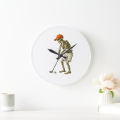 Golf Ball Costume - Pumpkin Skull Golf PWall Clock ラージ壁時計 (ホーム)