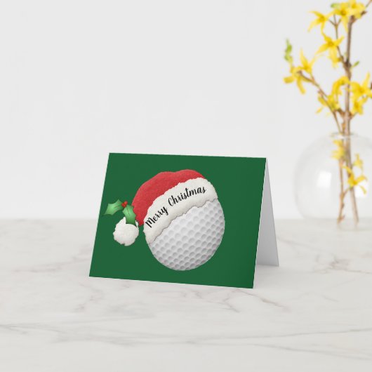 Golf Ball Design Folded Greeting Card カード (黄色い花)