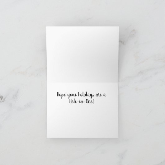 Golf Ball Design Folded Greeting Card カード (内部)