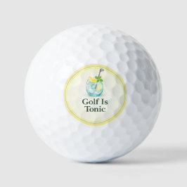 Golf Ball | Golf Is Tonic Lemon Mint Glass Design ゴルフボール