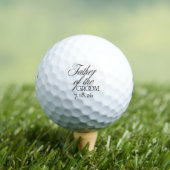 Golf Ball Of Father Of The Groom | Black Modern ゴルフボール (インサイチュ 木)