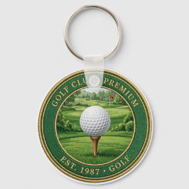 Golf Ball On Tee Premium Keychain キーホルダー