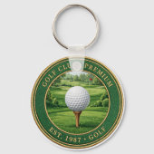 Golf Ball On Tee Premium Keychain キーホルダー (裏面)