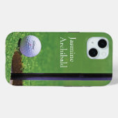 Golf ball on the edge of cup Close-up Personalize Case-Mate iPhoneケース (裏面 (横))