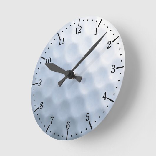 Golf Ball Print Pattern Background ラウンド壁時計 (傾斜)