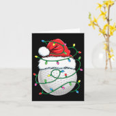 Golf Ball Santa Hat Men Womens Christmas Golfing X カード (黄色い花)