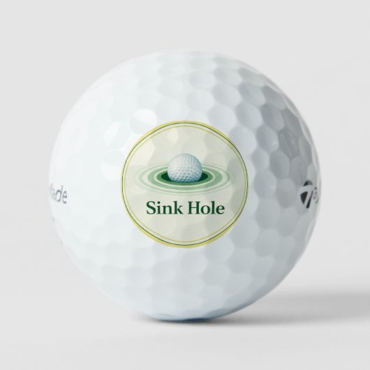 Golf Ball | Sink Hole Design | Fun Corporate Gift ゴルフボール (正面)