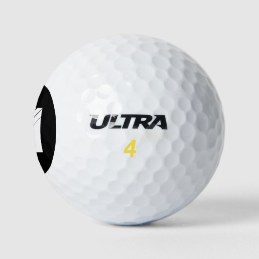 Golf Ball with Black and White Initial Letter Mark ゴルフボール (ロゴ)
