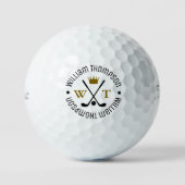 Golf Ball with Monogram for King Golfer ゴルフボール (正面)