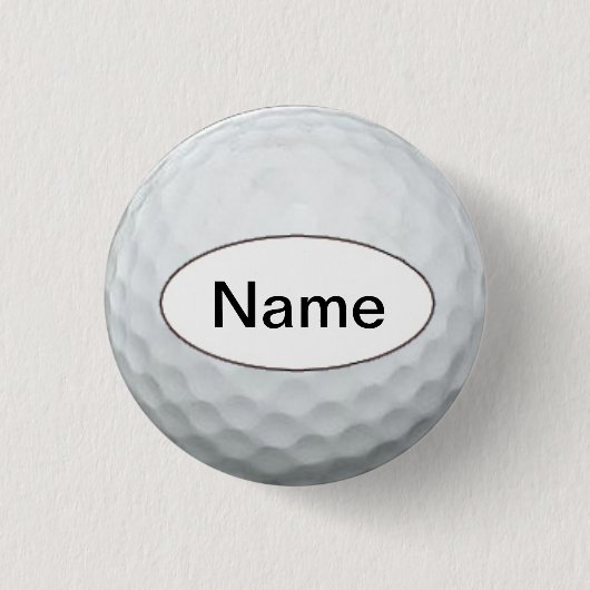 golf ball with your name on it 缶バッジ (正面)