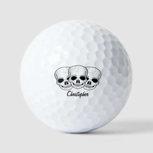 Golf Balls Fantasy Art Skull Design  ゴルフボール (正面)
