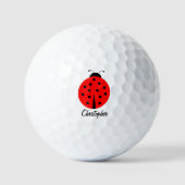 Golf Balls Ladybug Design ゴルフボール (正面)