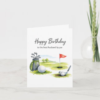 Golf Birthday Card for Husband カード