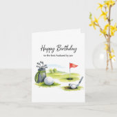 Golf Birthday Card for Husband カード (黄色い花)
