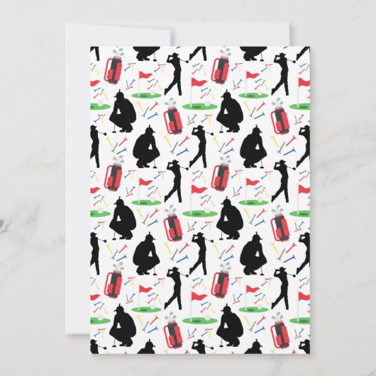 Golf Birthday Party Invitation (Men) 招待状 (裏面)