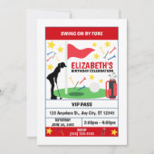 Golf Birthday Party Invitation (Women) 招待状 (正面)