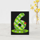 Golf Birthday Shirt For Kids 6th Birthday Party Go カード (黄色い花)