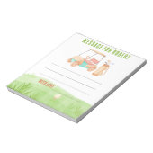 Golf Birthday Time capsule message ノートパッド (回転)