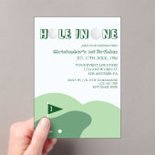 Golf Boy 1st Birthday アクリル招待状 (インサイチュ (ポータブル))