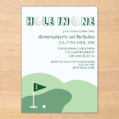 Golf Boy 1st Birthday アクリル招待状 (正面)