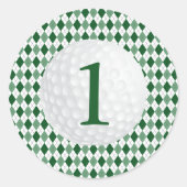 Golf Boy 1st Birthday ラウンドシール (正面)