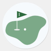 Golf Boy 1st Birthday ラウンドシール (正面)