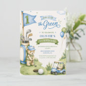 Golf Boy First Birthday Par-Tee Hole In One  招待状 (スタンド正面)