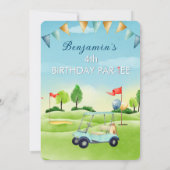 Golf Boy Fourth 4th Birthday Par-Tee   招待状 (裏面)