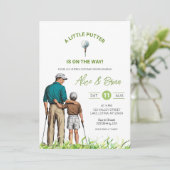 Golf Boy Little Putter is on the way Baby Shower  招待状 (スタンド正面)