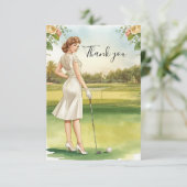 Golf Bridal Shower Thank You Card サンキューカード (スタンド正面)