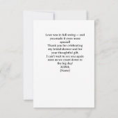 Golf Bridal Shower Thank You Card サンキューカード (裏面)