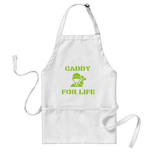Golf Caddy for Life Quote Lime Green スタンダードエプロン (正面)