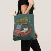 Golf Cart Christmas Tree Golf Lover Gift トートバッグ (クローズアップ)