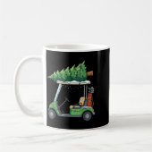 Golf Cart Christmas Tree Lights Funny For Men Wome コーヒーマグカップ (左)