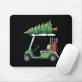 Golf Cart Christmas Tree Lights Funny For Men Wome マウスパッド (マウス)