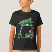 Golf Cart Christmas Tree Lights Funny For Men Wome Tシャツ (正面)