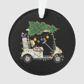 Golf Cart Christmas Tree Lights Xmas Sport Golfer  オーナメント (正面)