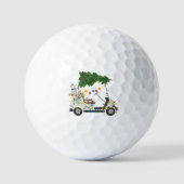 Golf Cart Christmas Tree Lights Xmas Sport Golfer  ゴルフボール (正面)